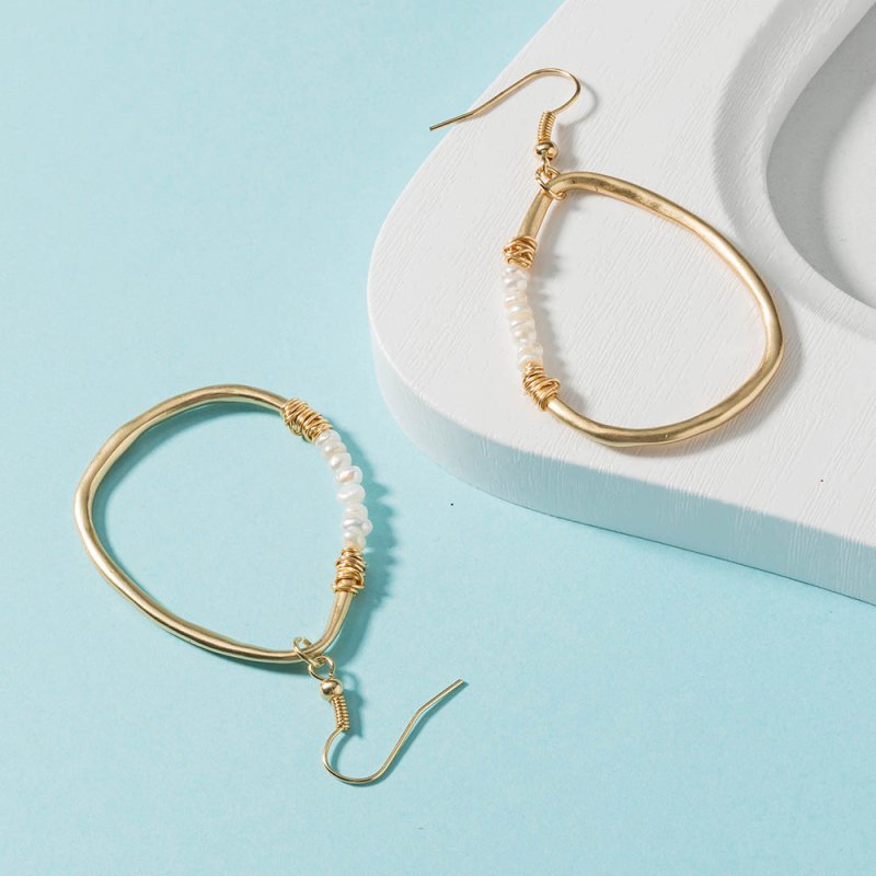 Creative Street Shooting Gold Earrings-Jewearrings