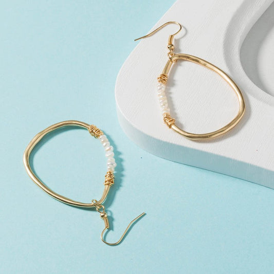 Creative Street Shooting Gold Earrings-Jewearrings