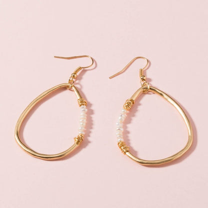 Creative Street Shooting Gold Earrings-Jewearrings