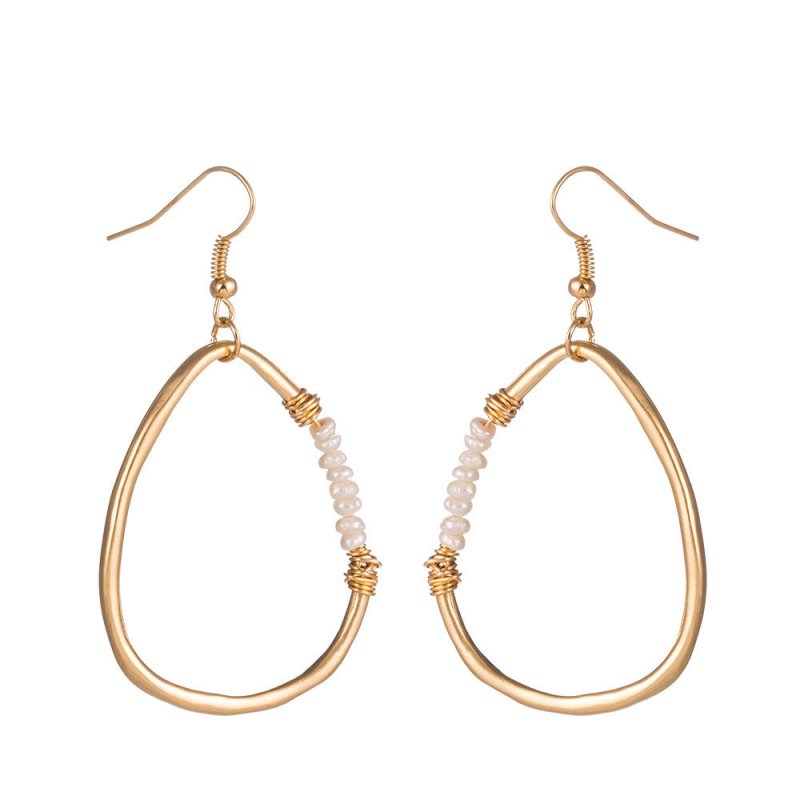 Creative Street Shooting Gold Earrings-Jewearrings