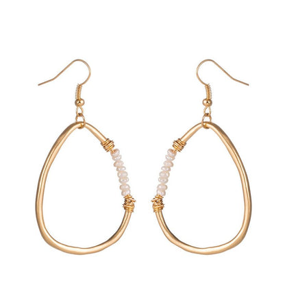 Creative Street Shooting Gold Earrings-Jewearrings