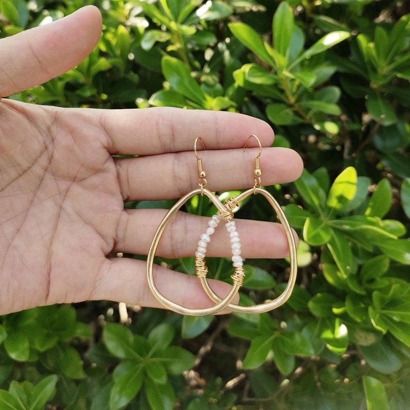 Creative Street Shooting Gold Earrings-Jewearrings