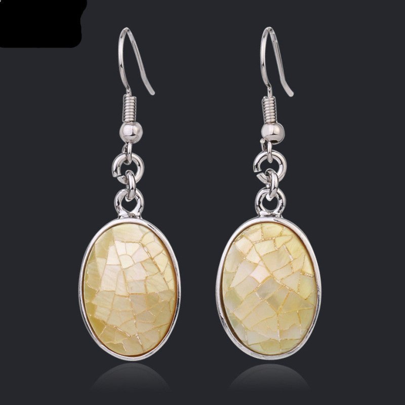 Creative Wild Natural Shell Earrings Oval Earrings-Jewearrings