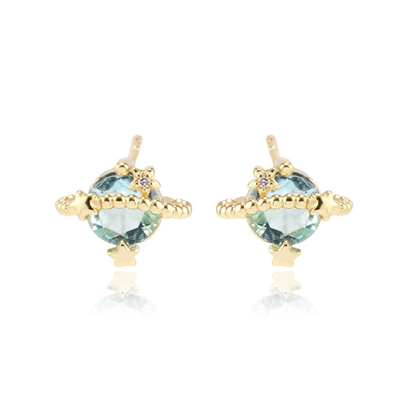 Creative XINGX Earrings Ins 18K Gold Zircon Cute Style Earrings-Jewearrings