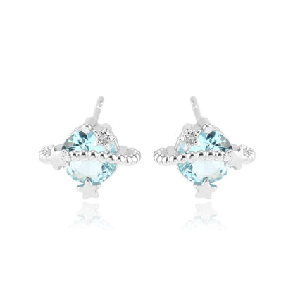 Creative XINGX Earrings Ins 18K Gold Zircon Cute Style Earrings-Jewearrings