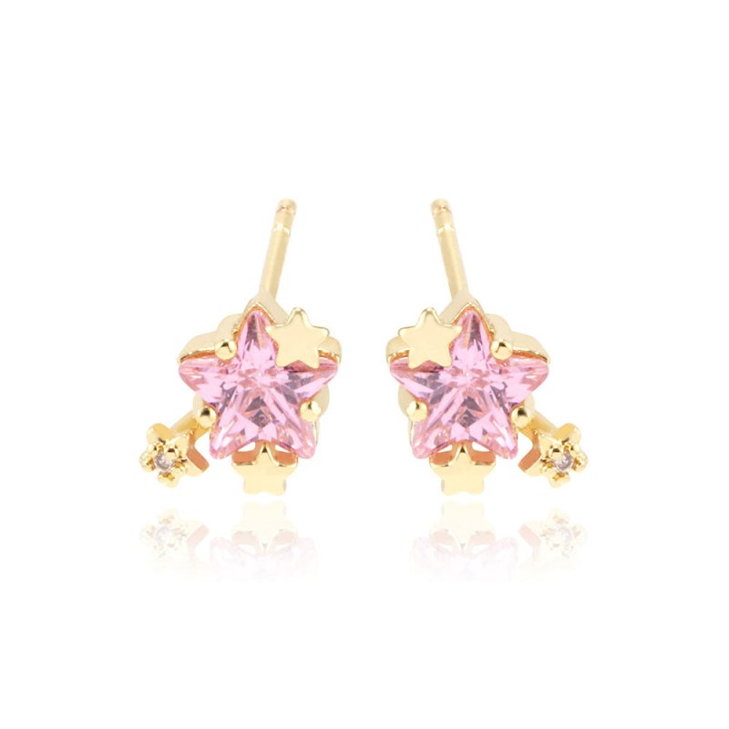 Creative XINGX Earrings Ins 18K Gold Zircon Cute Style Earrings-Jewearrings