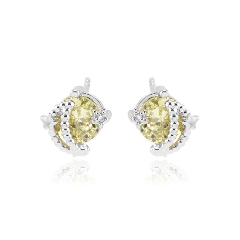 Creative XINGX Earrings Ins 18K Gold Zircon Cute Style Earrings-Jewearrings