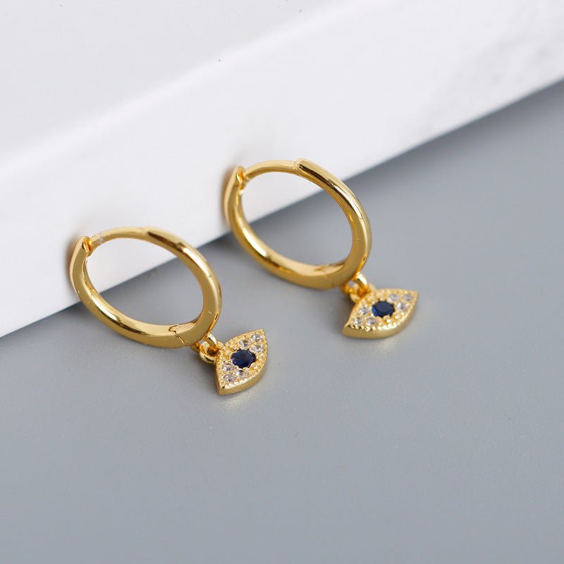 Cross-Border European And American Ear Buckles Wild Fashion Diamond-Studded Zircon Gold S925 Sterling Silver Earrings Ear Buckle Jewelry Customization-Jewearrings