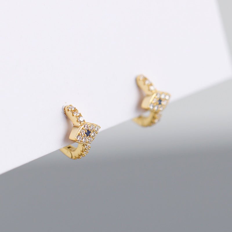 Cross-Border European And American Ear Buckles Wild Fashion Diamond-Studded Zircon Gold S925 Sterling Silver Earrings Ear Buckle Jewelry Customization-Jewearrings