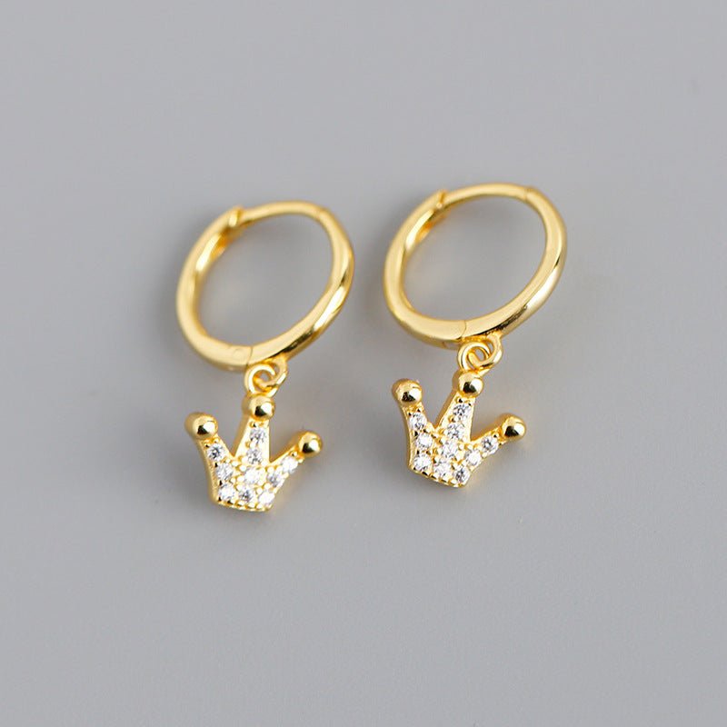 Cross-Border European And American Ear Buckles Wild Fashion Diamond-Studded Zircon Gold S925 Sterling Silver Earrings Ear Buckle Jewelry Customization-Jewearrings