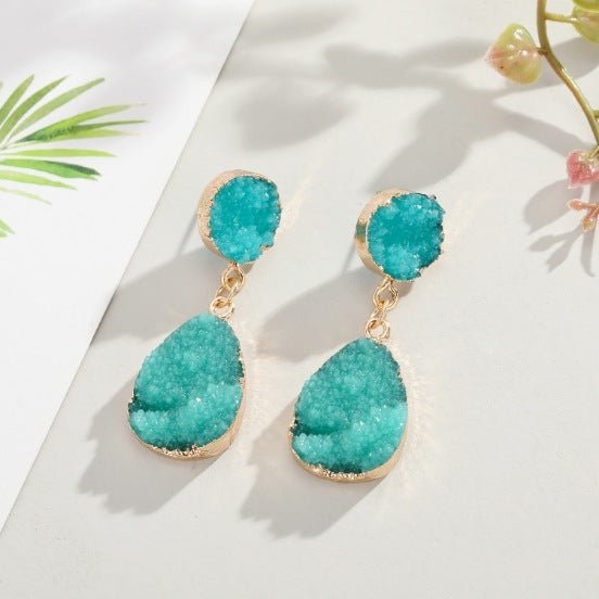 Crystal Bud Earrings Fashion Personality Water Drop-Jewearrings