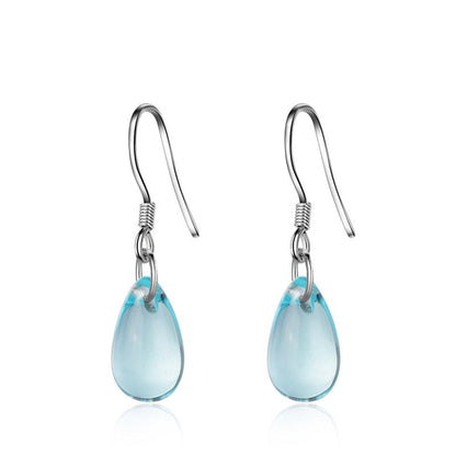 Crystal drop drop earrings-Jewearrings