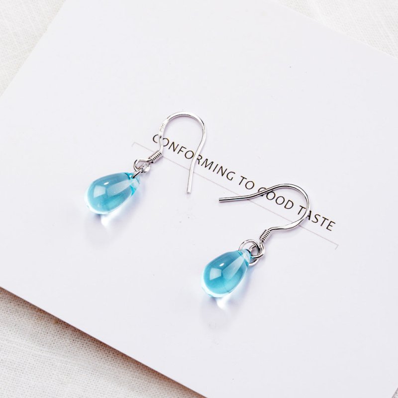 Crystal drop drop earrings-Jewearrings