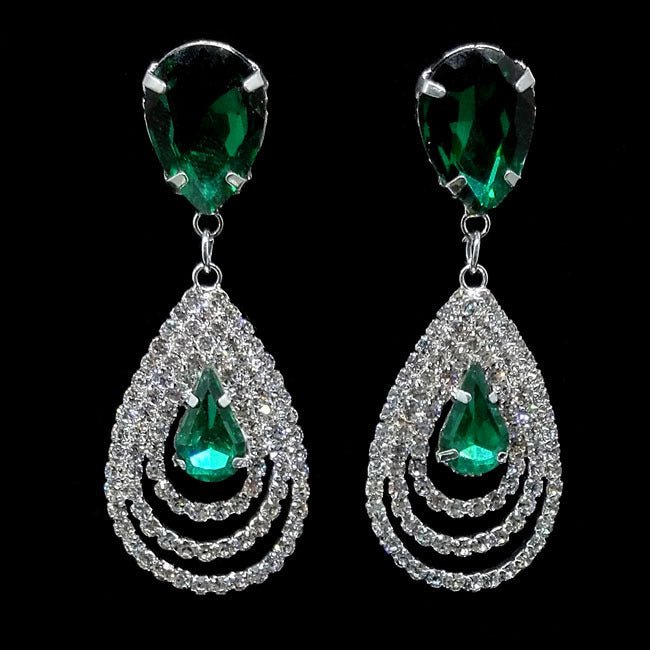 Crystal drop earrings-Jewearrings