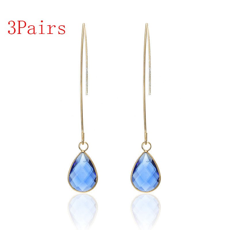 Crystal Drop Earrings-Jewearrings