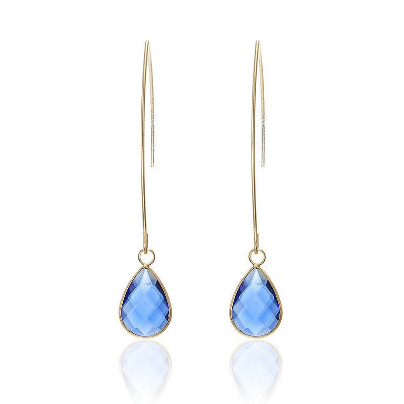 Crystal Drop Earrings-Jewearrings