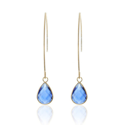 Crystal Drop Earrings-Jewearrings