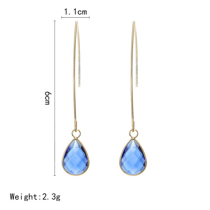 Crystal Drop Earrings-Jewearrings