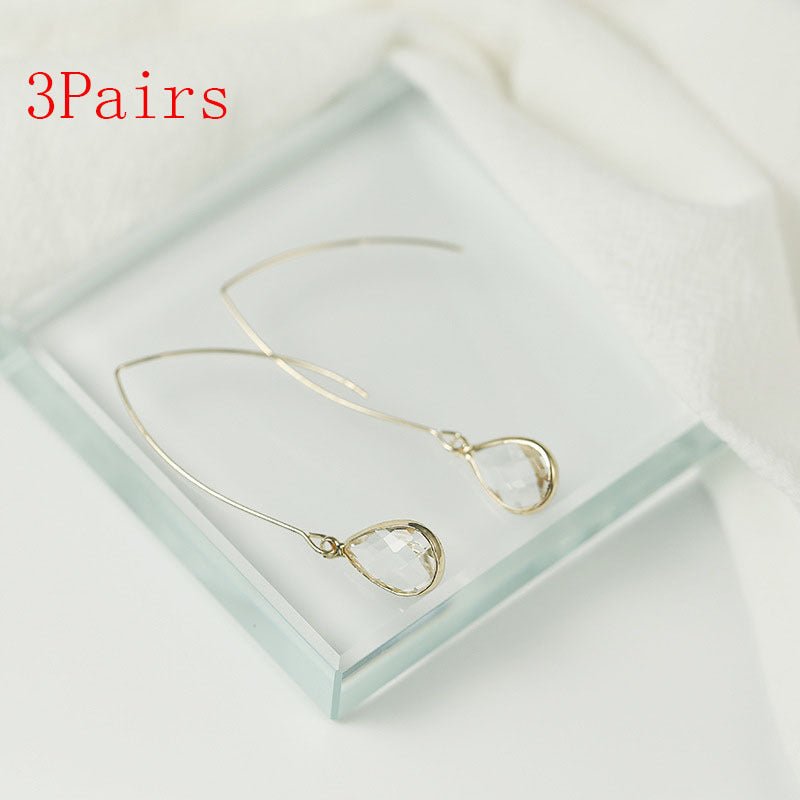 Crystal Drop Earrings-Jewearrings