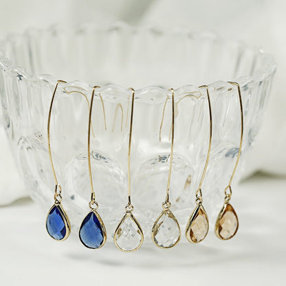 Crystal Drop Earrings-Jewearrings