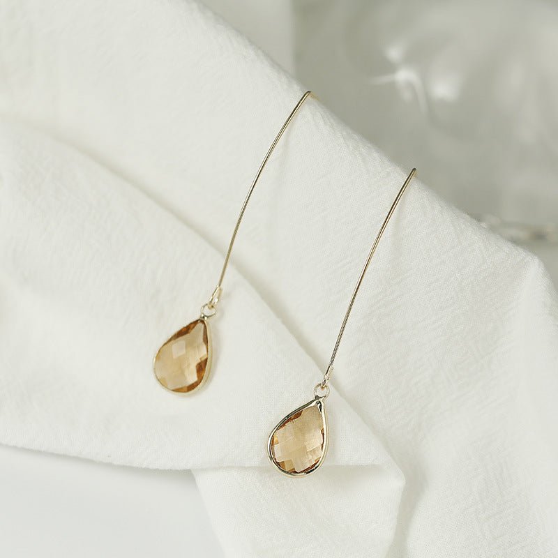 Crystal Drop Earrings-Jewearrings