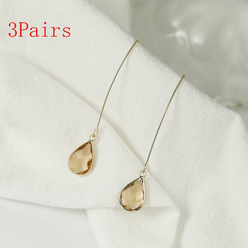 Crystal Drop Earrings-Jewearrings