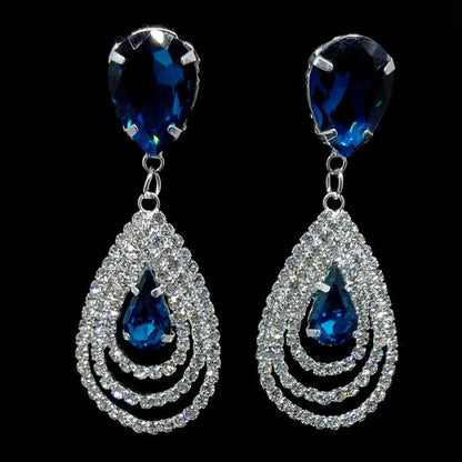 Crystal drop earrings-Jewearrings