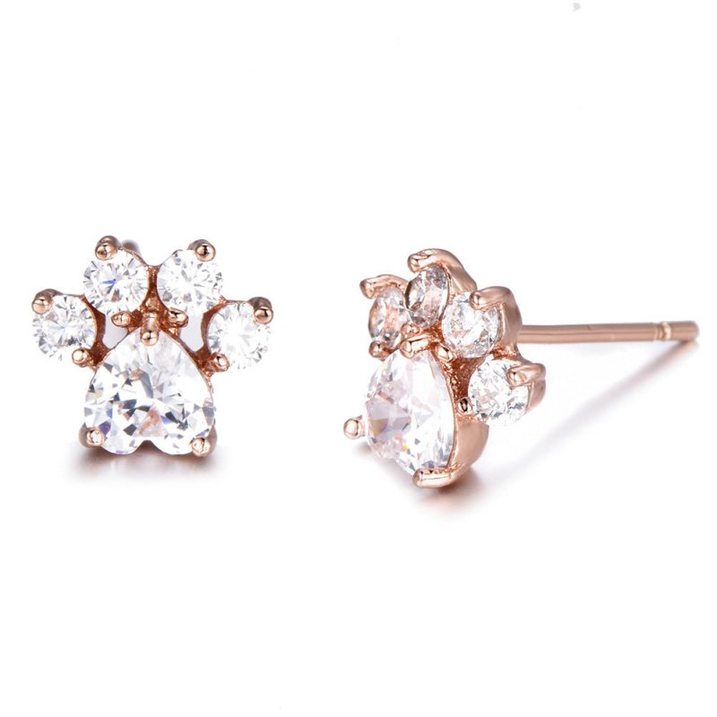 Crystal Opal Rose Gold Plated Earrings-Jewearrings