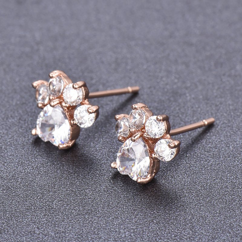 Crystal Opal Rose Gold Plated Earrings-Jewearrings