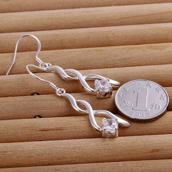 Crystal Spiral Drop Earrings-Jewearrings