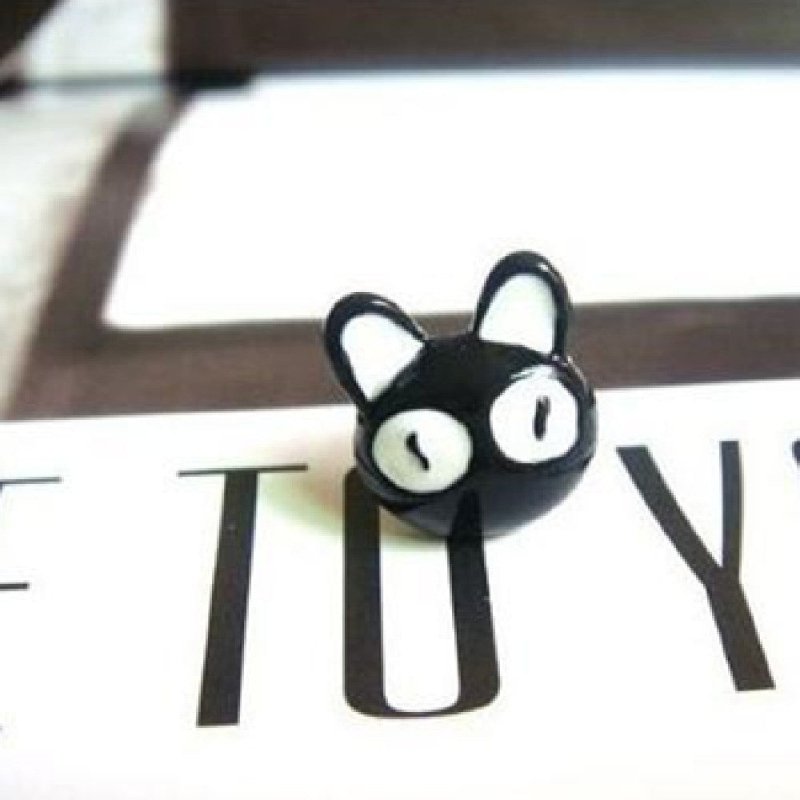 Cute Big Eyed Kitten Guardian Earrings-Jewearrings