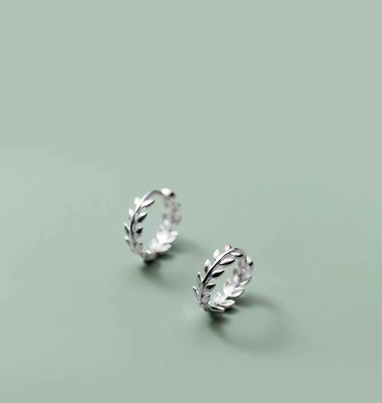 Cute Branch S925 All Body Sterling Silver Hoop Earrings-Jewearrings