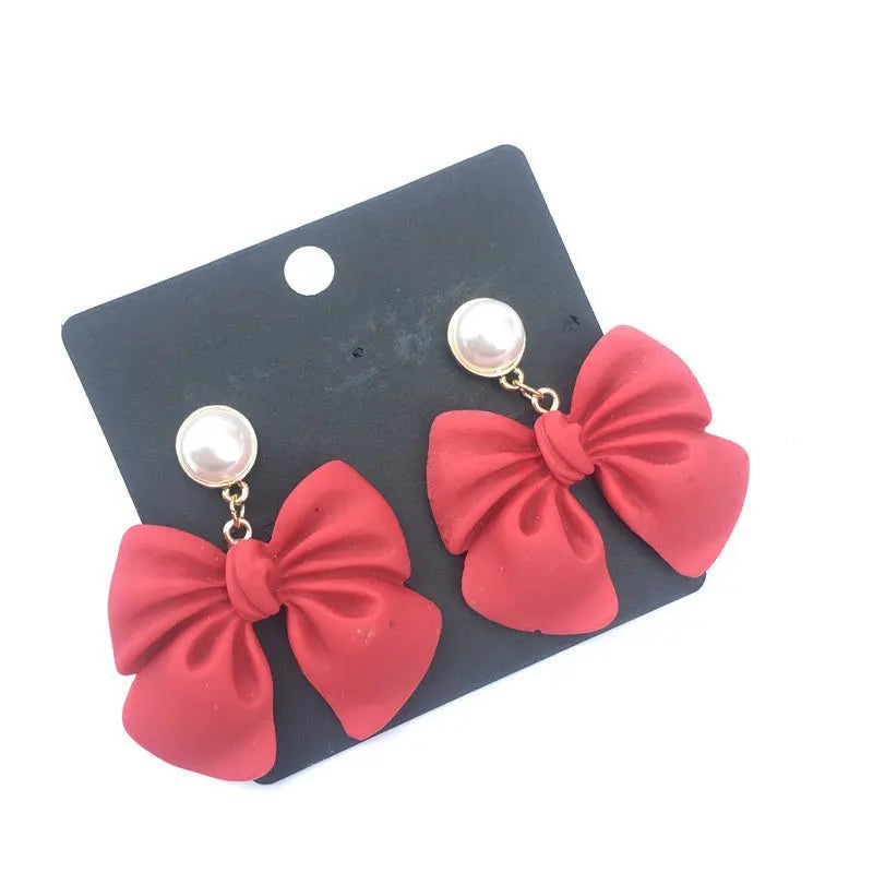 Cute & Elegant: 925 Silver Pearl Bow Earrings-Jewearrings