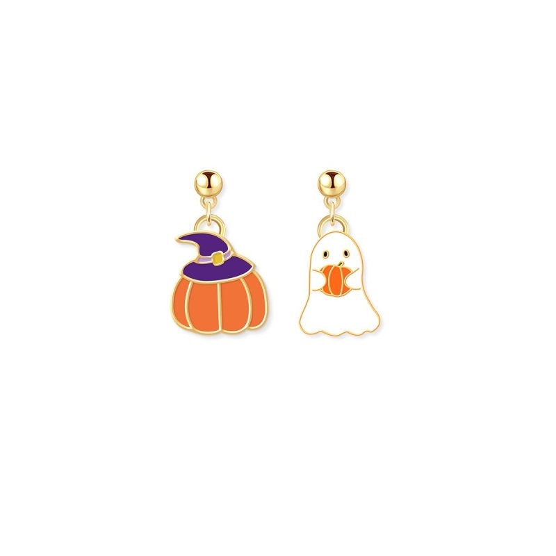 Cute Halloween Decorations Pumpkin Earrings-Jewearrings