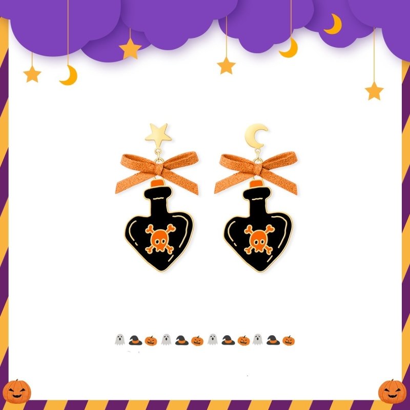 Cute Halloween Decorations Pumpkin Earrings-Jewearrings