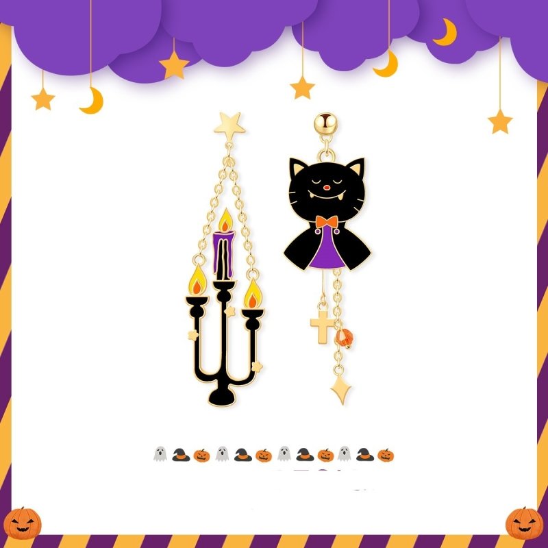 Cute Halloween Decorations Pumpkin Earrings-Jewearrings