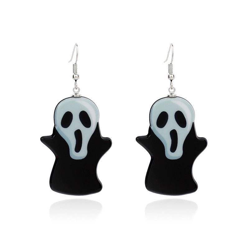 Cute Little Witch Acrylic Earrings-Jewearrings