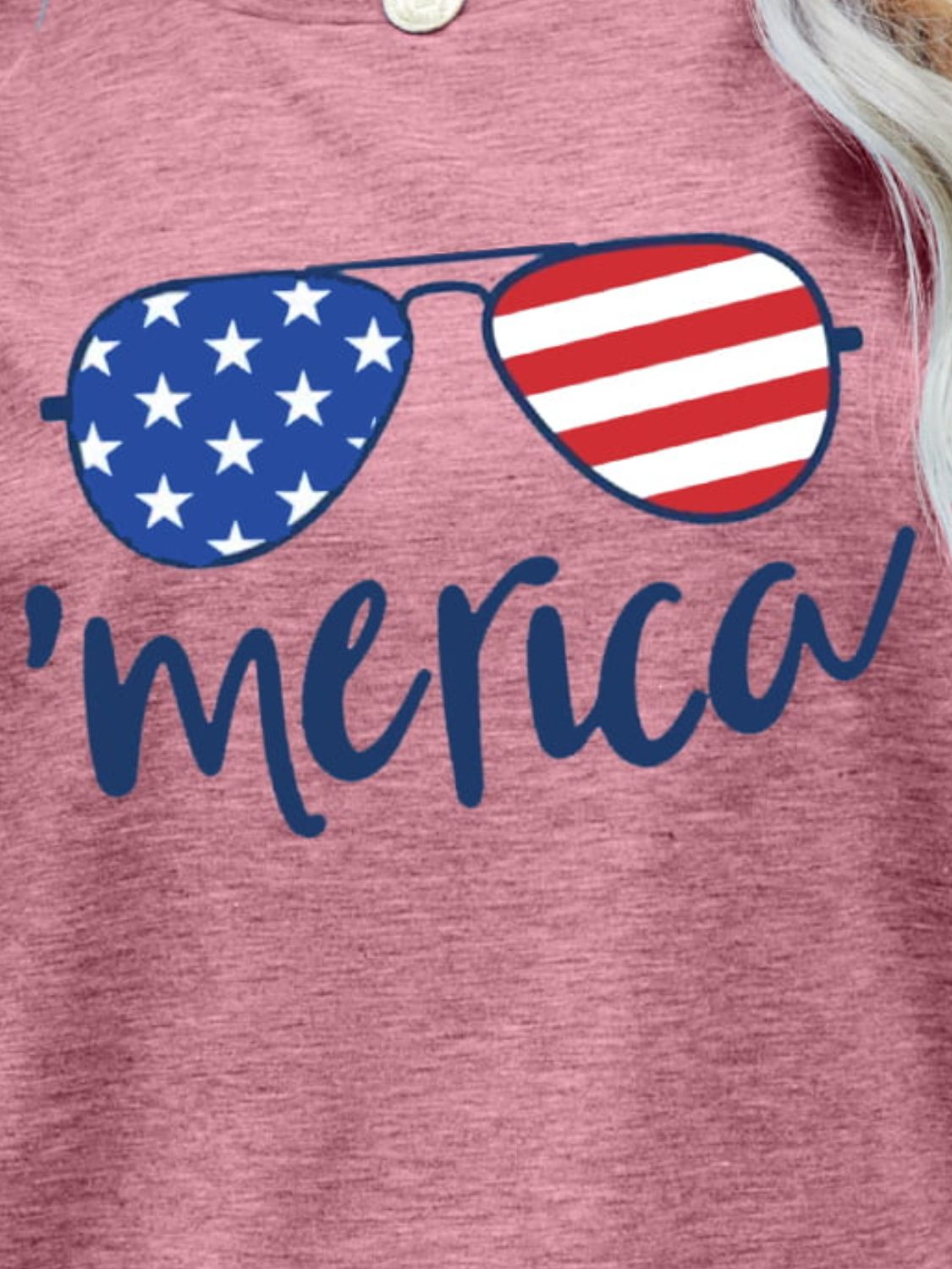 US Flag Glasses Graphic Tee-Jewearrings