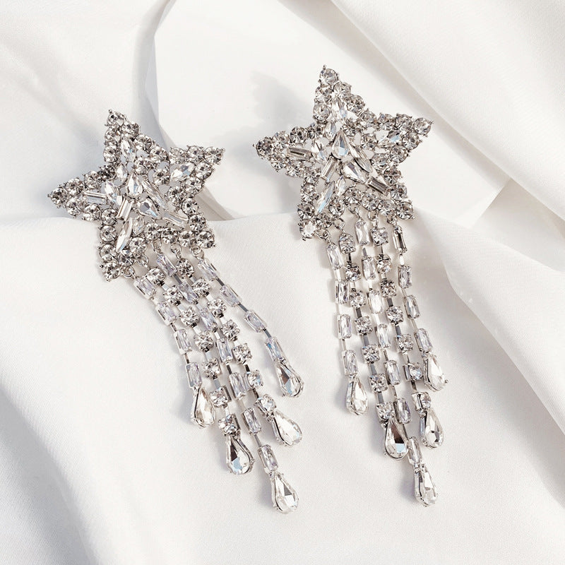 Fashion 925 Silver Needle Exaggerated Light Luxury Earrings-Jewearrings