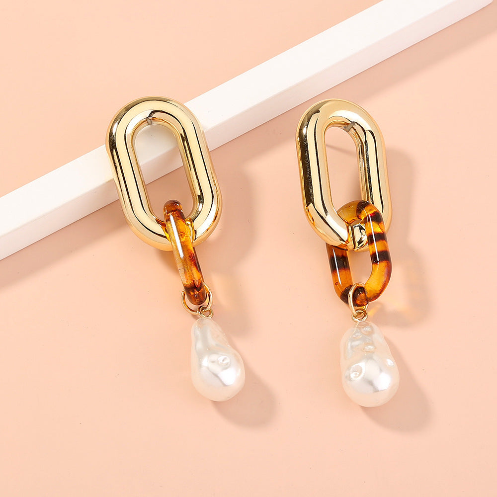 Royal Sister Temperament Pearl Earrings-Jewearrings