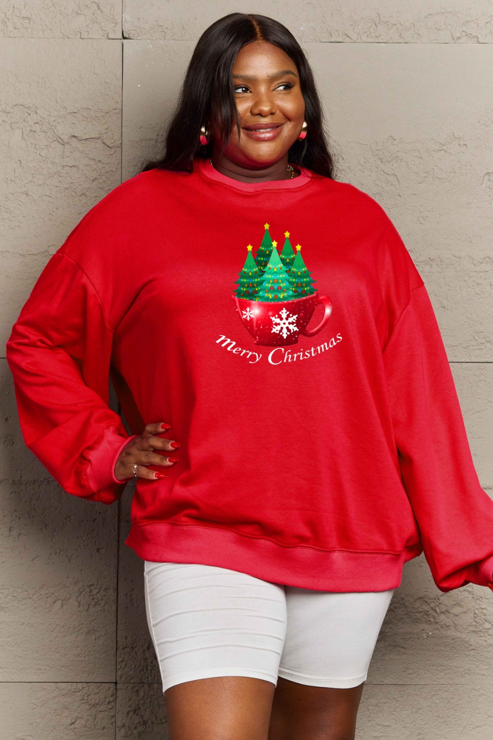 Simply Love Full Size MERRY CHRISTMAS Graphic Sweatshirt-Jewearrings