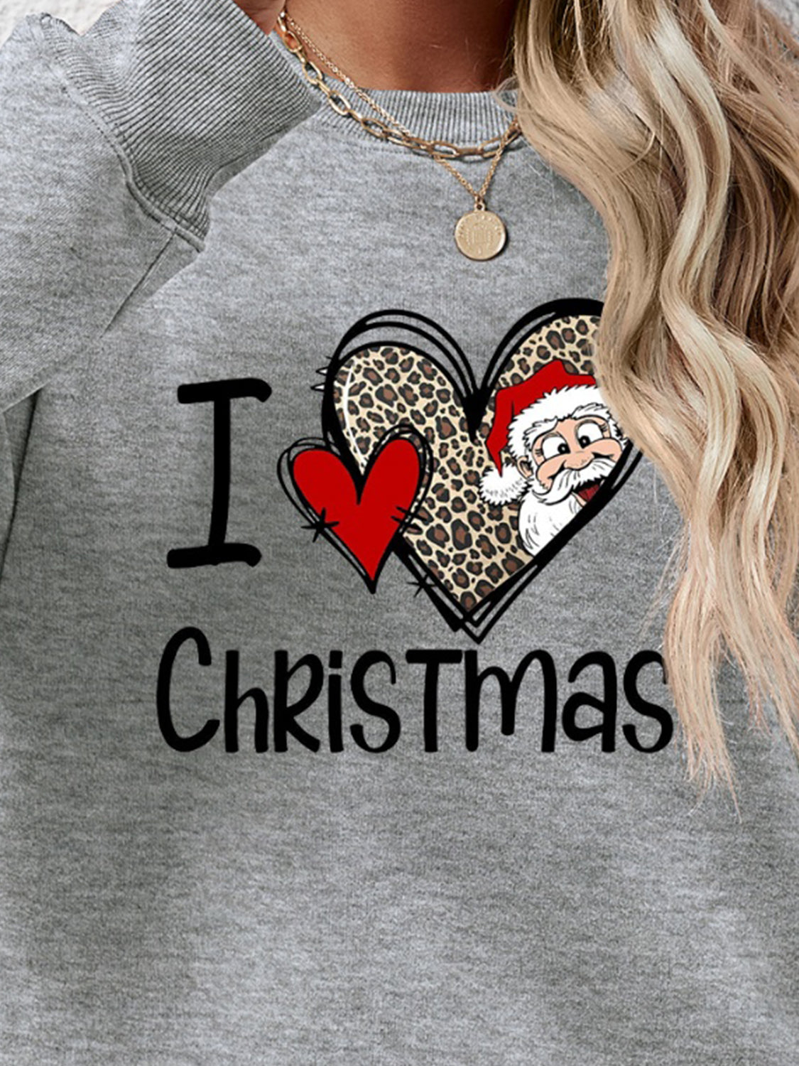 CHRISTMAS Graphic Round Neck Sweatshirt-Jewearrings