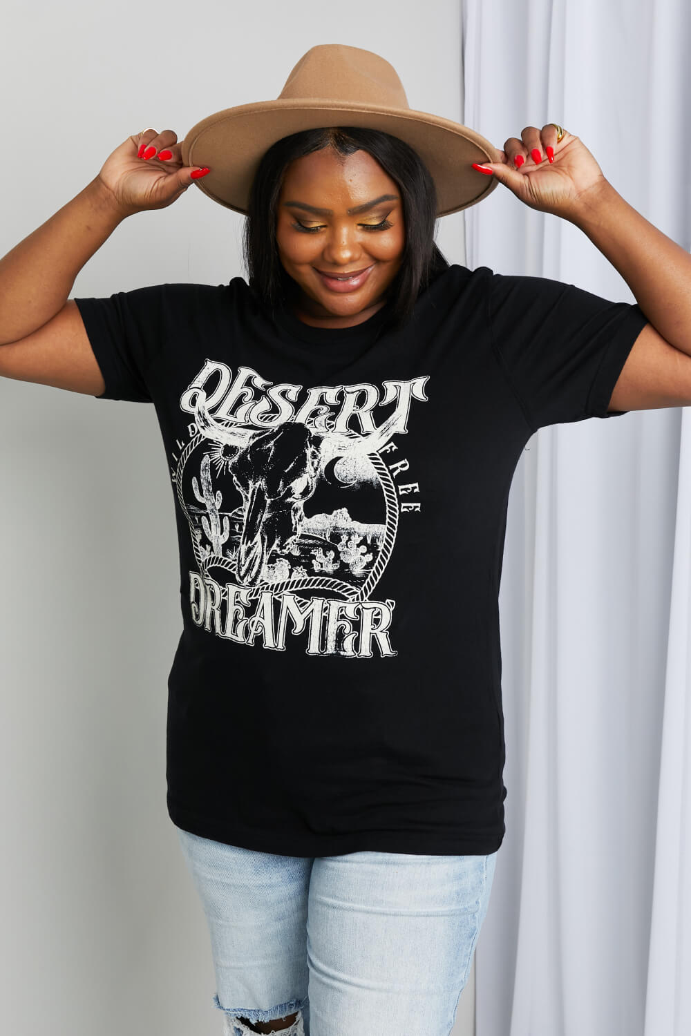 mineB Full Size DESERT DREAMER Graphic Tee-Jewearrings