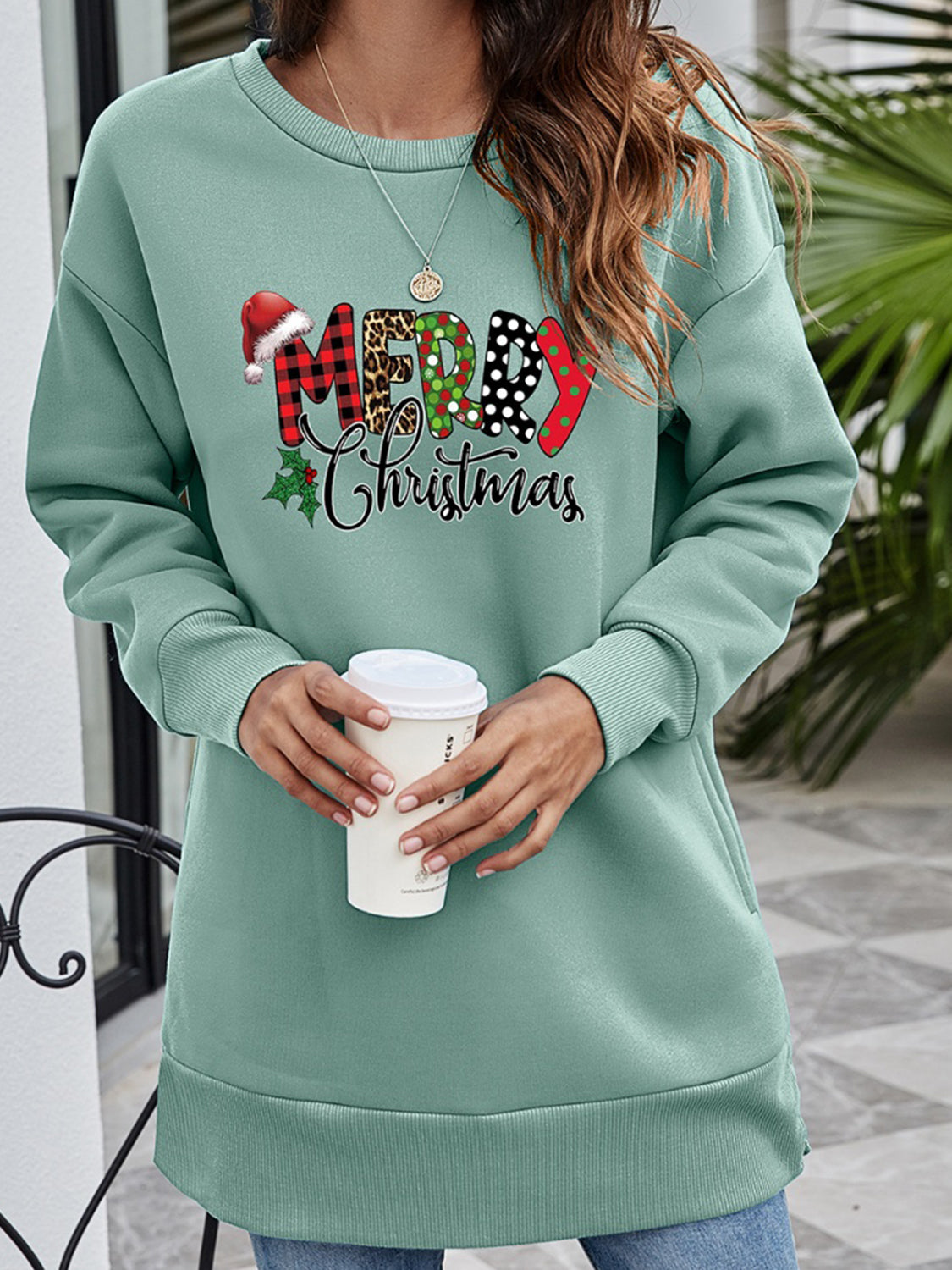 MERRY CHRISTMAS Graphic Sweatshirt-Jewearrings