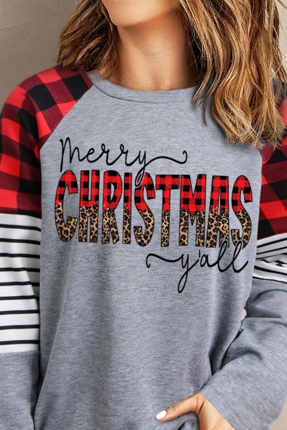 MERRY CHRISTMAS Y'ALL Graphic Sweatshirt-Jewearrings