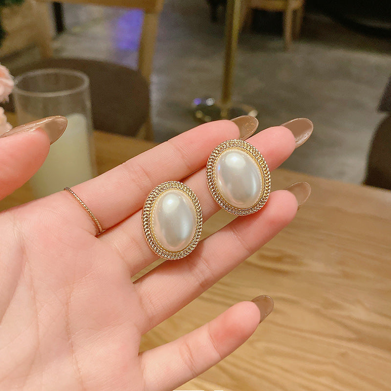 Pearl Earrings Women's Ins Style Simple And Advanced-Jewearrings