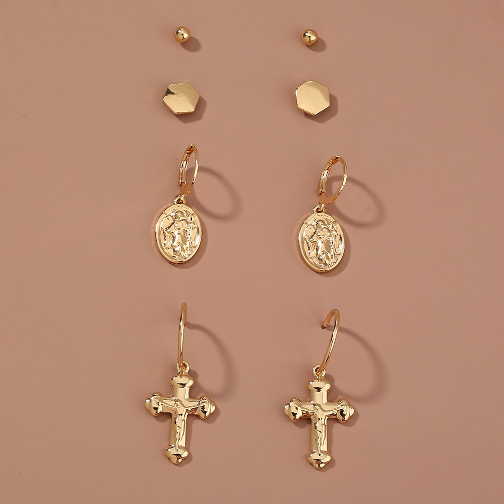 Religious Cross Multi-element Set Earrings-Jewearrings