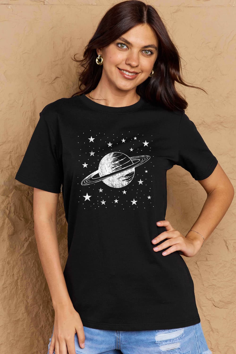 Simply Love Full Size Planet Graphic Cotton T-Shirt-Jewearrings