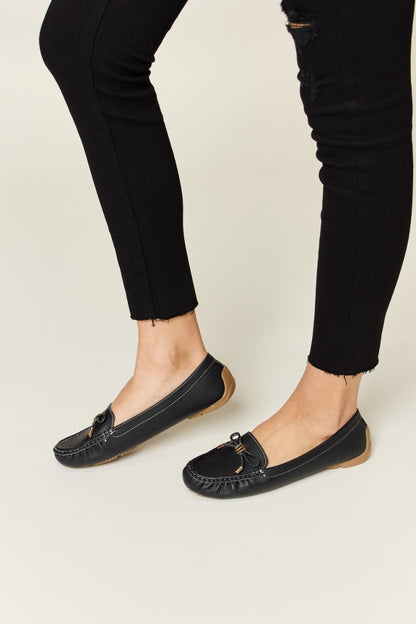 Forever Link Slip On Bow Flats Loafers-Jewearrings