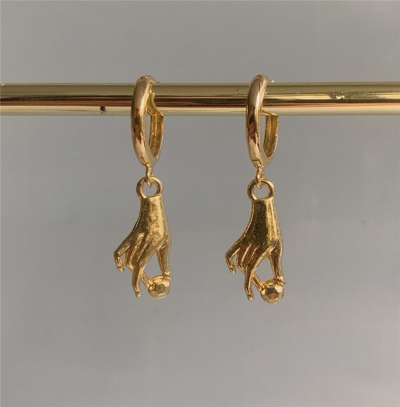 Fashion Jewelry Hip Hop Punk Gold Earrings-Jewearrings